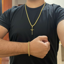 Conjunto Peruano 5mm + Pingente Cruz