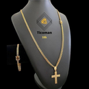 Conjunto Grumet 5MM + Pingente Crucifixo