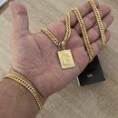 Conjunto Grumet 7MM + Pingente Letra