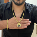 Conjunto Elo Baiano 8MM + Pingente Nossa Senhora