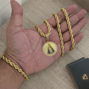 Conjunto Elo Baiano 8MM + Pingente Nossa Senhora