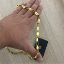 Conjunto Tijolinho 9mm + Pingente Estrela Davi