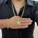 Conjunto Cadeado 8MM + Pingente Ferradura Cavalo