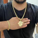 Conjunto Grumet 8MM + Pingente Boi Nelore