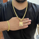 Conjunto Grumet 8MM + Pingente Nossa Senhora Quadrado