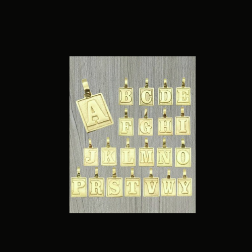 Conjunto Tijolinho 8MM + Pingente Letra
