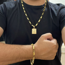 Conjunto Tijolinho 8MM + Pingente Letra