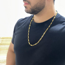 Conjunto Tijolinho 6MM + Pingente Cruz Vazado