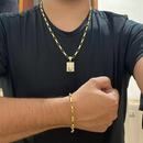 Conjunto Tijolinho 6MM + Pingente Nossa Senhora Aparecida