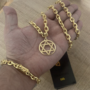 Conjunto Cadeado 8MM + Pingente Davi