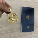 Pingente Redondo Fé Alto Relevo