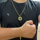 Conjunto Tijolinho 3 + Pingente Estrela Davi