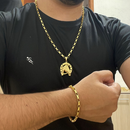 Conjunto Tijolinho Curto 6MM + Pingente Ferradura Cavalo