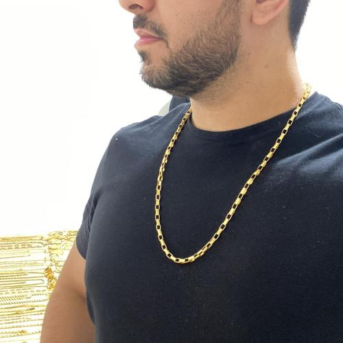 Conjunto Tijolinho Curto 6MM + Pingente Ferradura Cavalo