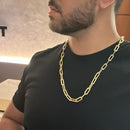 Cordão Cadeado Alongado 12MM Luxo