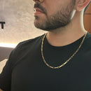Cordão Cadeado Alongado 3MM Luxo