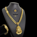 Conjunto Grumet 13mm com Pingente Jesus Cristo